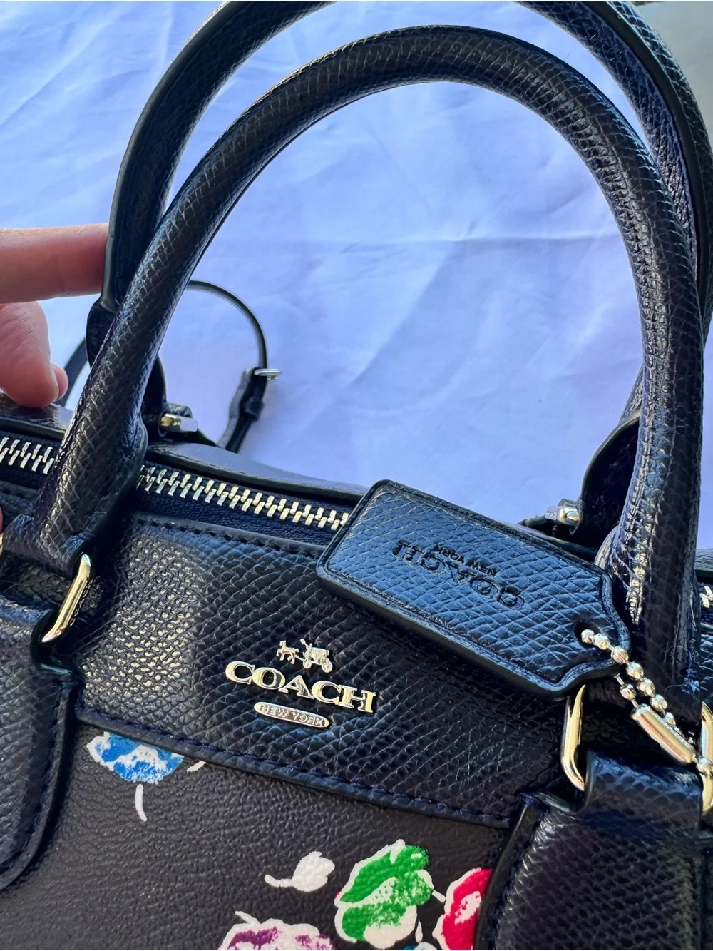 COACH Floral Mini Bennett Satchel and Zip Wallet Set